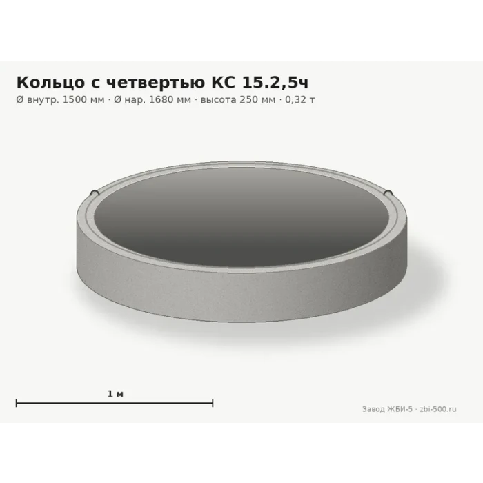 Кольцо с четвертью КС 15.2,5ч