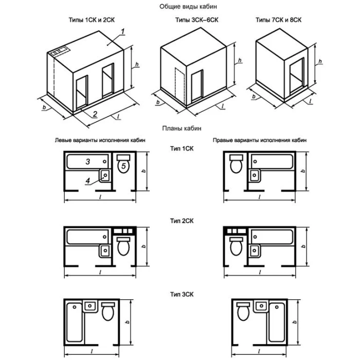 Кабина санитарно-техническая 8СК 26